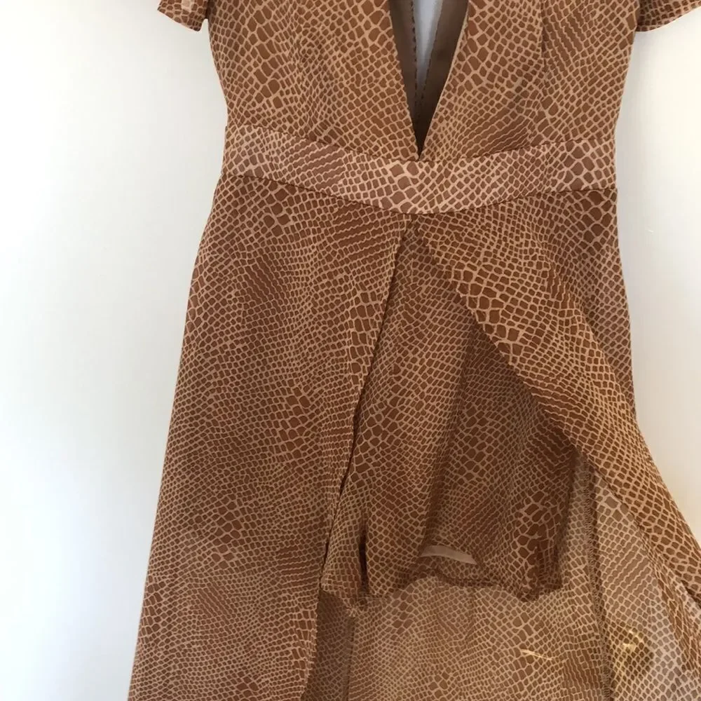 Material Girl Romper Size XS NWT Eel Skin print
